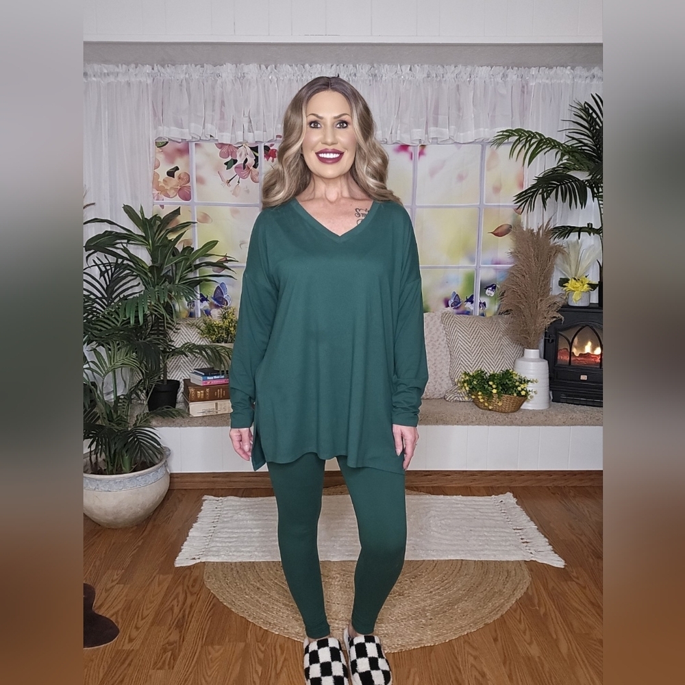 Dark Green Loungewear Set